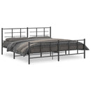 vidaXL fekete fém ágykeret fej- és lábtámlával 193 x 203 cm