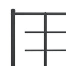 vidaXL fekete fém ágykeret fej- és lábtámlával 193 x 203 cm