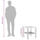 vidaXL fekete polyrattan és akácfa kerti asztal 40 x 40 x 42 cm
