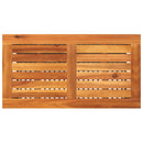 vidaXL fekete polyrattan és akácfa kerti asztal 70 x 38 x 42 cm