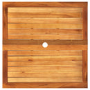 vidaXL bézs polyrattan és akácfa kerti asztal 80 x 80 x 75 cm