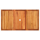 vidaXL bézs polyrattan és akácfa kerti asztal 140 x 80 x 75 cm