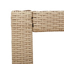vidaXL bézs polyrattan kerti kisasztal fa asztallappal 60x40x75 cm