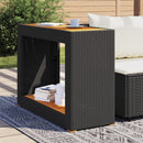 vidaXL fekete polyrattan falapos kerti asztal 100x40x75 cm