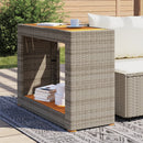 vidaXL szürke polyrattan falapos kerti asztal 100x40x75 cm