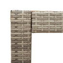 vidaXL szürke polyrattan falapos kerti asztal 100x40x75 cm