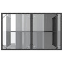 vidaXL fekete polyrattan üveglapos kerti asztal 110x68x70 cm