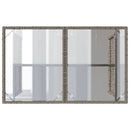 vidaXL szürke polyrattan üveglapos kerti asztal 110x68x70 cm