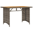 vidaXL szürke polyrattan falapos kerti asztal 110x68x70 cm
