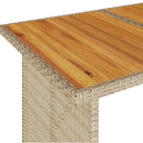 vidaXL bézs polyrattan falapos kerti asztal 110x68x70 cm