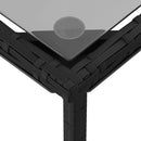 vidaXL 3 részes fekete polyrattan kerti ülőgarnitúra párnával