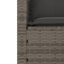 vidaXL 3 részes szürke polyrattan kerti ülőgarnitúra párnákkal