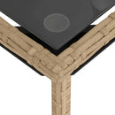 vidaXL 3 részes bézs polyrattan kerti ülőgarnitúra párnákkal