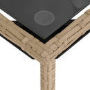 vidaXL 3 részes bézs polyrattan kerti ülőgarnitúra párnákkal