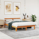 vidaXL viaszbarna tömör fenyőfa ágy matrac nélkül 120 x 190 cm