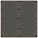 vidaXL barna polyrattan üveglapos kerti asztal 90 x 90 x 75 cm