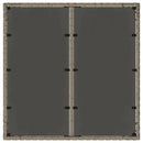 vidaXL szürke polyrattan üveglapos kerti asztal 90 x 90 x 75 cm