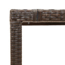 vidaXL barna polyrattan üveglapos kerti asztal 190 x 90 x 75 cm