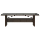vidaXL barna polyrattan üveglapos kerti asztal 240 x 90 x 75 cm