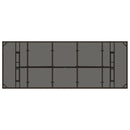 vidaXL barna polyrattan üveglapos kerti asztal 240 x 90 x 75 cm