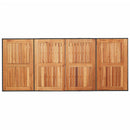 vidaXL fekete polyrattan kerti asztal akácfa lappal 190 x 80 x 75 cm