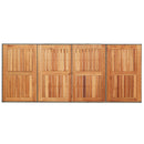 vidaXL szürke polyrattan kerti asztal akácfa lappal 190 x 80 x 75 cm