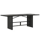 vidaXL fekete polyrattan üveglapos kerti asztal 190 x 80 x 75 cm