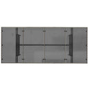vidaXL szürke polyrattan üveglapos kerti asztal 190 x 80 x 75 cm