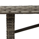 vidaXL szürke polyrattan üveglapos kerti asztal 190 x 80 x 75 cm