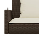 vidaXL barna polyrattan hintapad párnával 119 x 56 x 48 cm