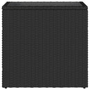 vidaXL fekete polyrattan üveglapos kerti kisasztal 58 x 27,5 x 55 cm