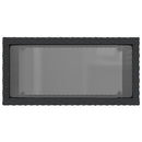 vidaXL fekete polyrattan üveglapos kerti kisasztal 58 x 27,5 x 55 cm