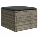 vidaXL szürke polyrattan kerti szék párnával 55 x 55 x 37 cm