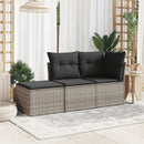 vidaXL szürke polyrattan kerti szék párnával 55 x 55 x 37 cm