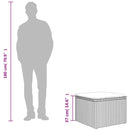 vidaXL szürke polyrattan kerti szék párnával 55 x 55 x 37 cm