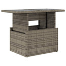 vidaXL szürke polyrattan üveglapos kerti asztal 100x55x73 cm