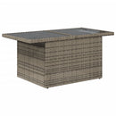 vidaXL szürke polyrattan üveglapos kerti asztal 100x55x73 cm