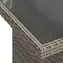 vidaXL szürke polyrattan üveglapos kerti asztal 100x55x73 cm