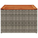 vidaXL szürke polyrattan és akácfa kerti asztal 55 x 55 x 37 cm