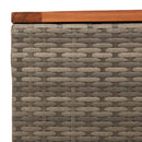 vidaXL szürke polyrattan és akácfa kerti asztal 55 x 55 x 37 cm