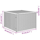vidaXL szürke polyrattan és akácfa kerti asztal 55 x 55 x 37 cm