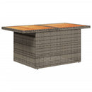 vidaXL szürke polyrattan és akácfa kerti asztal 100 x 55 x 73 cm