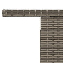 vidaXL szürke polyrattan és akácfa kerti asztal 100 x 55 x 73 cm