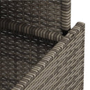 vidaXL szürke polyrattan és akácfa kerti asztal 100 x 55 x 73 cm