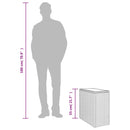 vidaXL szürke polyrattan kerti kisasztal üveg lappal 58 x 27,5 x 55 cm