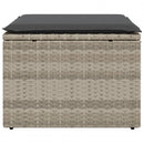 vidaXL világosszürke polyrattan kerti szék párnával 55 x 55 x 37 cm