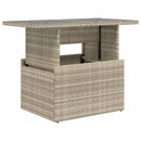 vidaXL szürke polyrattan üveglapos kerti asztal 100x55x73 cm