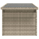 vidaXL szürke polyrattan üveglapos kerti asztal 100x55x73 cm