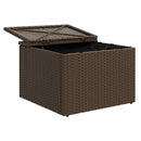 vidaXL barna polyrattan kerti ülőke párnával 55 x 55 x 37 cm