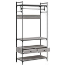 vidaXL szürke sonoma szerelt fa ruhásszekrény fiókokkal 89x39x184,5 cm
